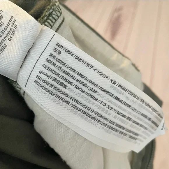 Abercrombie & Fitch Athletic Skinny Stretch Chino Pants Men’s 28x28 Army Green - Picture 13 of 13